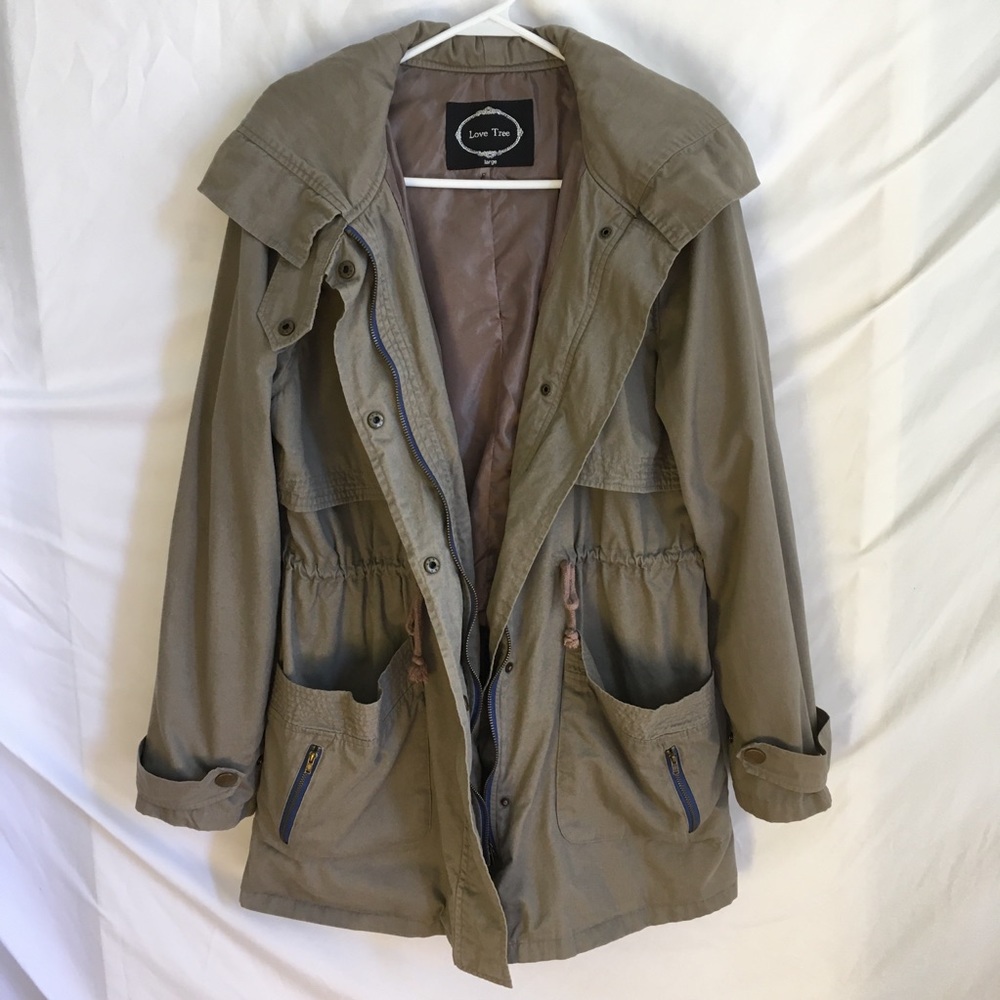 Love Tree Gray Long Sleeve Jacket L